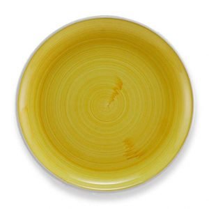 piatto pennellato giallo oro 26