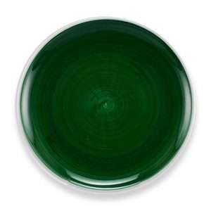 Piatto pennellato verde smeraldo 26