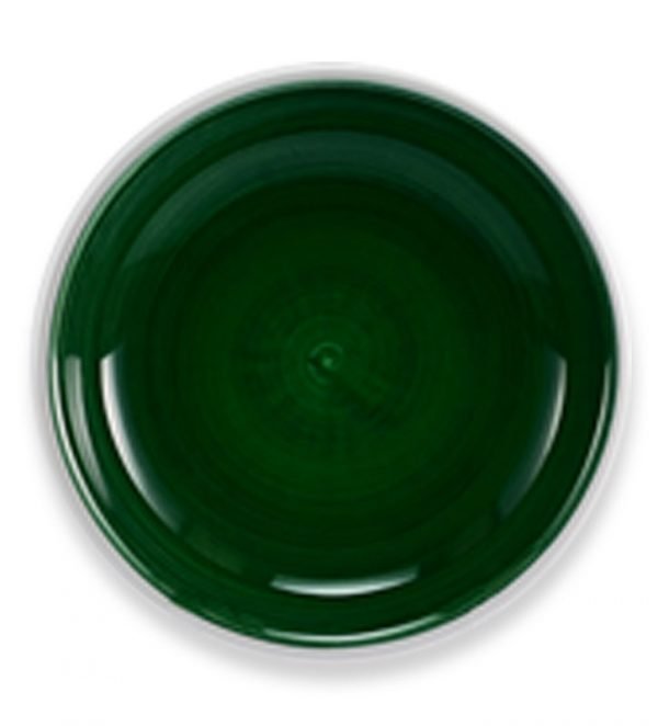 P1055692 copia Piatto Fondo Pennellato Verde Smeraldo