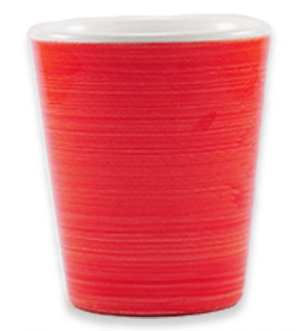 PERCBC08 copia Bicchiere Conico Pennellato Rosso Corallo