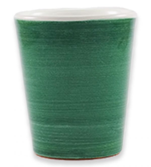PEVSBC08 copia Bicchiere Conico Pennellato Verde Smeraldo
