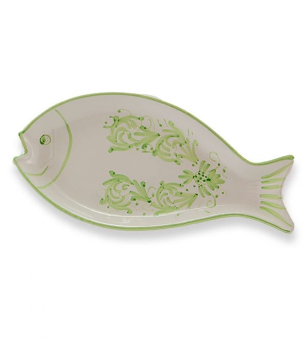 P1077104 copia Vassoio ovale pesce Adelasia Verde Mela