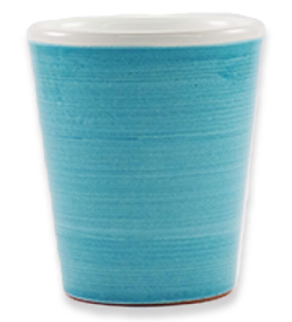 P1055248 copia Bicchiere Conico Pennellato Blu Mare